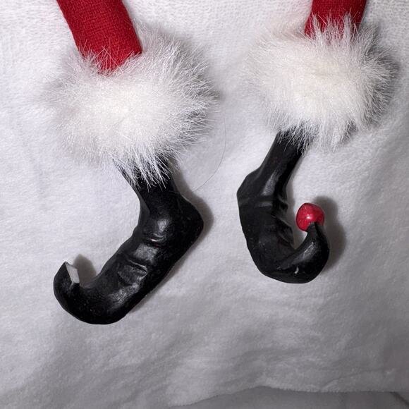 Santa Claus Posable Doll Figurine 14" tall Can Sit Or Hang Holiday Decor - Picture 8 of 11